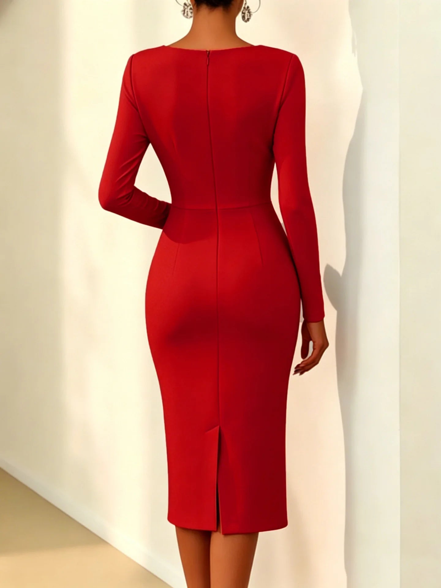 Banquet Dress for Women Elegant Sweet 3D Flower Ruched Bodycon Midi Robe Female Party Prom Vestidos Evening Gown Lady