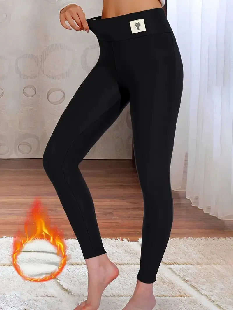 Legging Femme Hiver Épais Chaud | Agneau Cachemire | Taille Haute Polaire | Slim Velours