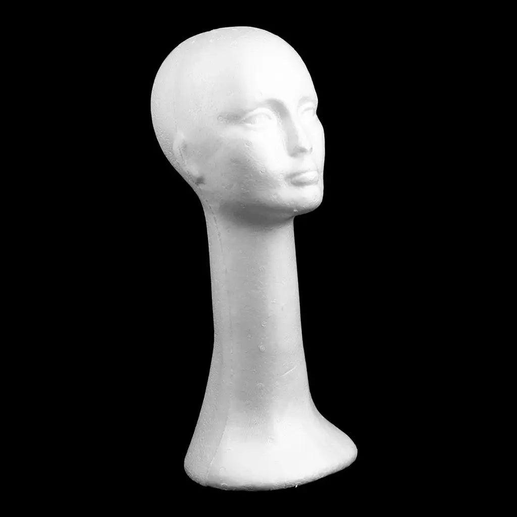 Wig Display Head Styrofoam Mannequin Model Foam Head Stand for Tailor Hairdresser Hat Boutique
