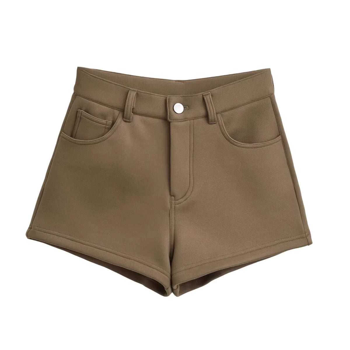 High Waist A-Line Wide Leg Pants Women's Casual Shorts Spring 2025 Korean Style Retro Elegant Outerwear Hot Pants