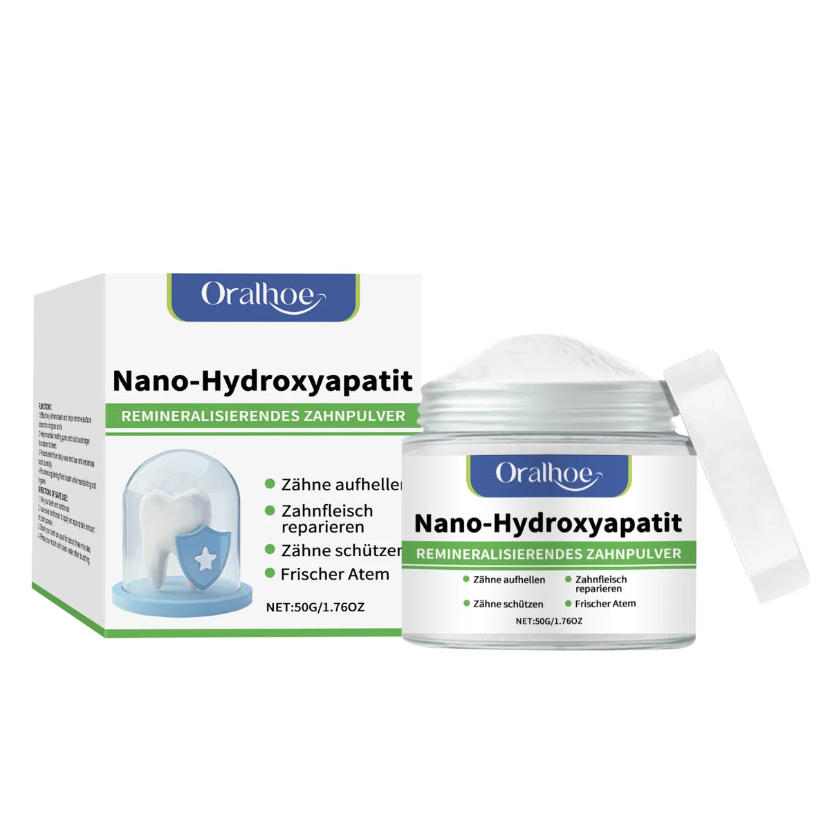 Poudre Blanchissante à l’Hydroxyapatite | Soin Dentaire Professionnel | Élimine les Taches | Haleine Fraîche