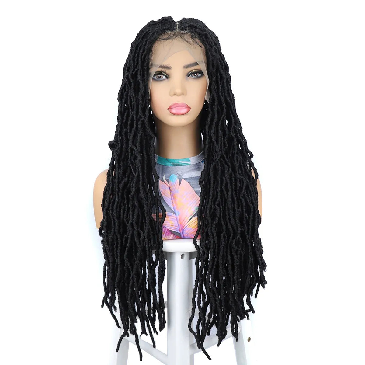 Dreadlocks Braided Wigs Synthetic Locs Full Lace Wig Female Braids Full Lace Wigs Women African Box Braids Hair Wigs For Woman