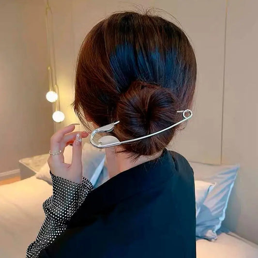 New Large Safety Pin Metal Hair Claws Barrettes For Women Girls Hair Accessories Hairclips Hairpins Headwear Gifts