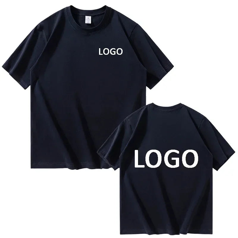Customized 100% Cotton Printed T-shirts Men Fashion Short Sleeve O-neck Tshirt Women Personality Streetwear Tee Tops Camiseta