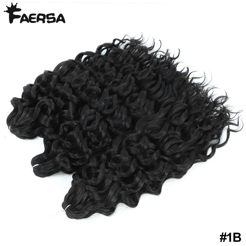 Deep Wavy Twist Crochet Hair Afro Curls Water Wave Crochet Braids Synthetic Curly Braiding Hair Extensions For Women 18 24 Inch