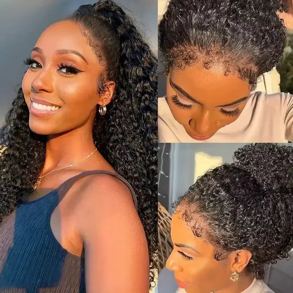 Perruque Lace Front Kinky Curly | 13x4 & 13x6 | Cheveux Humains | Frontal Lace Naturel