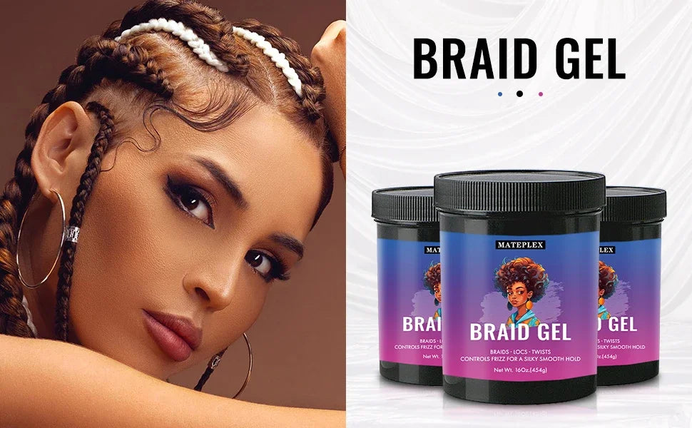 Braid Gel for Perfectly Styled Braids Twists Long Lasting Hair Braiding Gel Styling Control Smooth Non-Flaking Twist Styling Wax