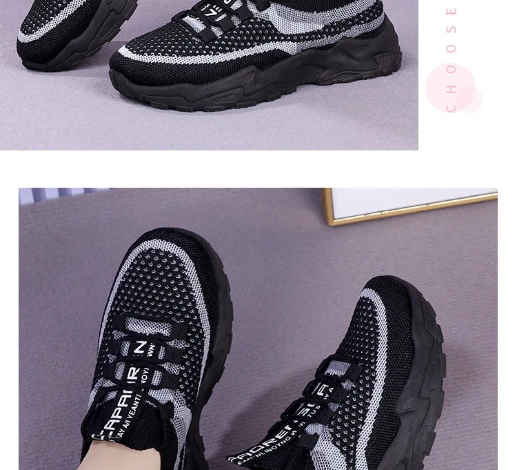 Sneakers Chunky Femme 2025 | Mesh Respirant Semelle Souple | Running & Sport Casual Printemps-Automne