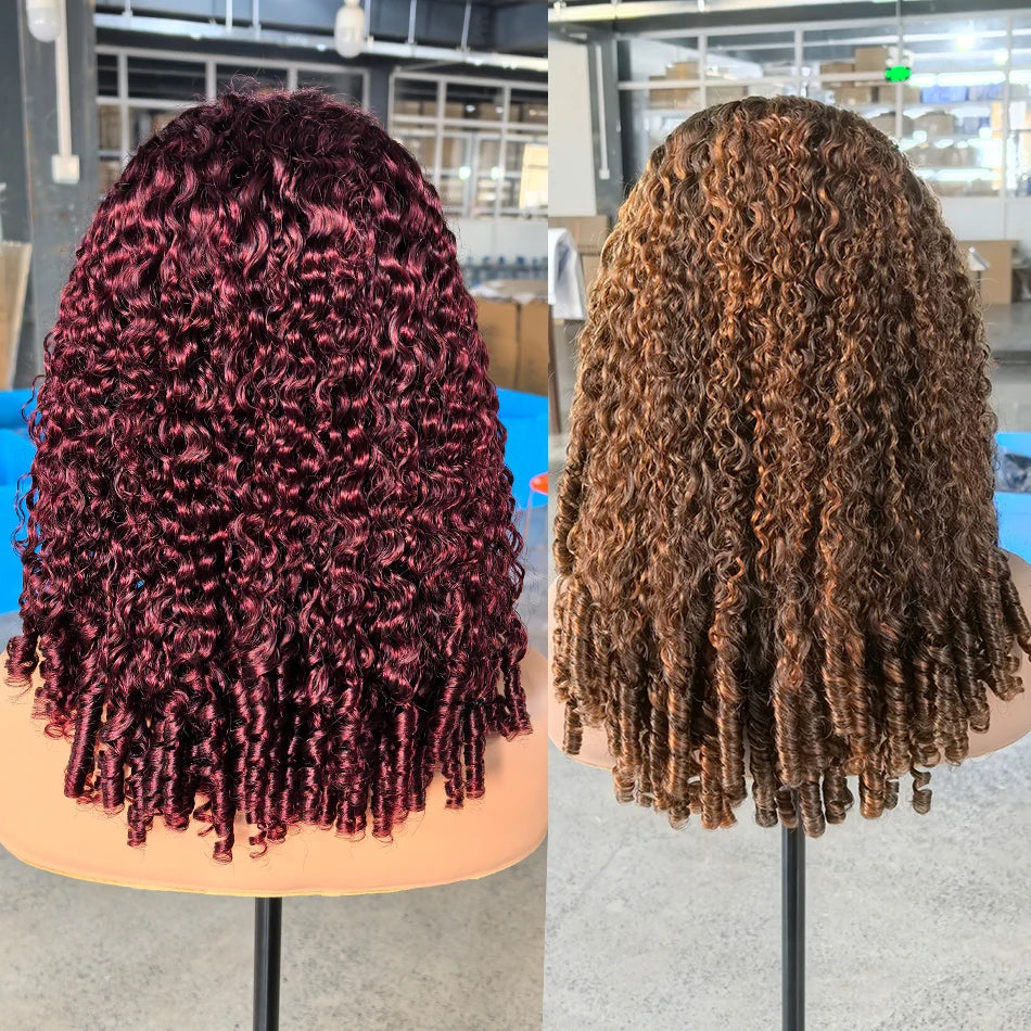 Perruque Burmese Curly 100% | 5x5 Lace Closure Glueless | 300% Densité | Wear & Go | Pré-Pluçuée