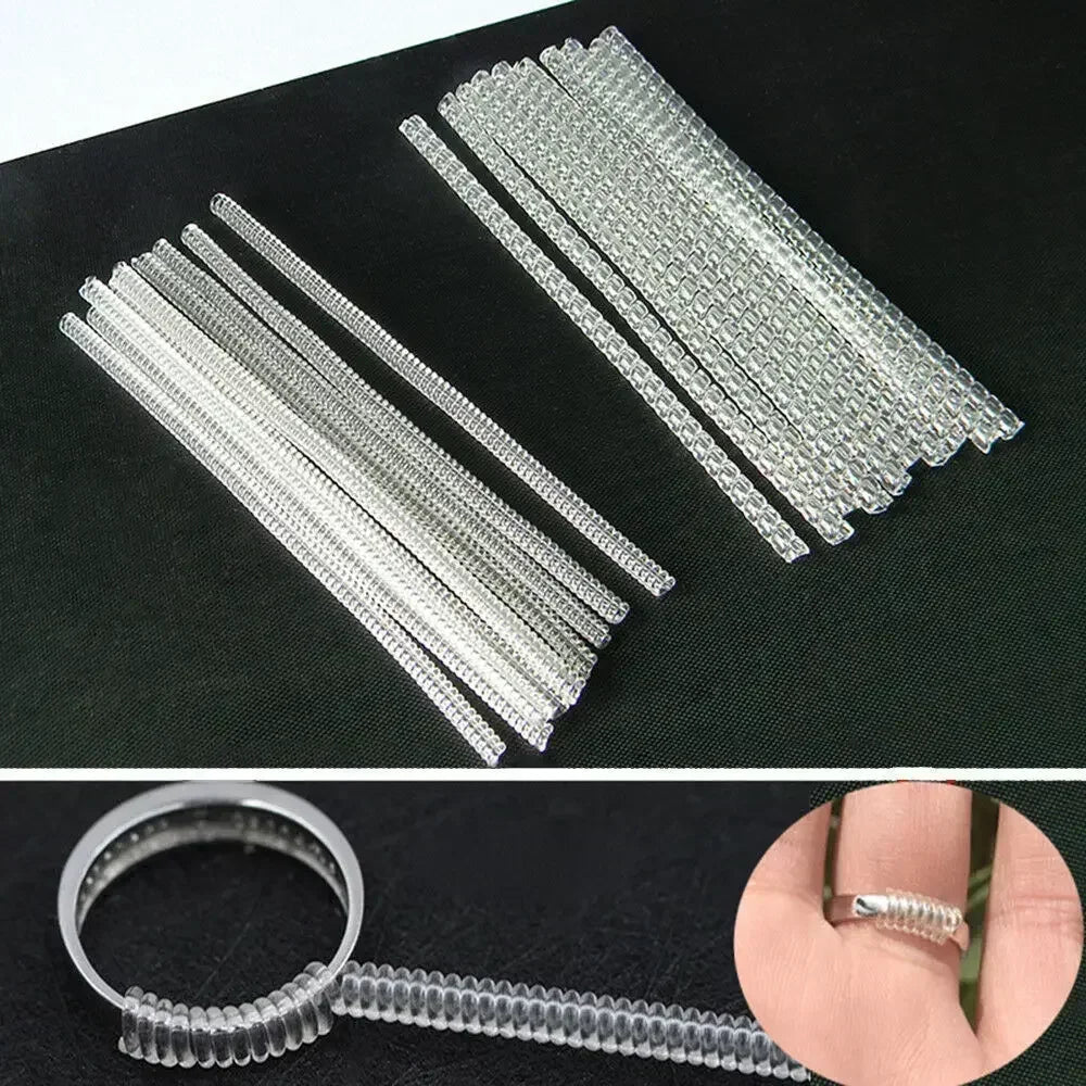 Adjust Invisible Ring Size Reducer Tools Spiral Spring Based Rings Adjust Transparent Tightener Resizing Tools Jewelry Guard