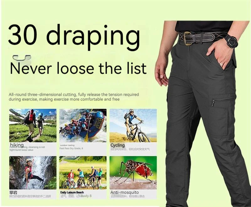 Men's Cargo Pants Army Military Tactical Pants Streetwear Jogger Trekking Hiking Mountain Work Tourism Trousers Slim Fit