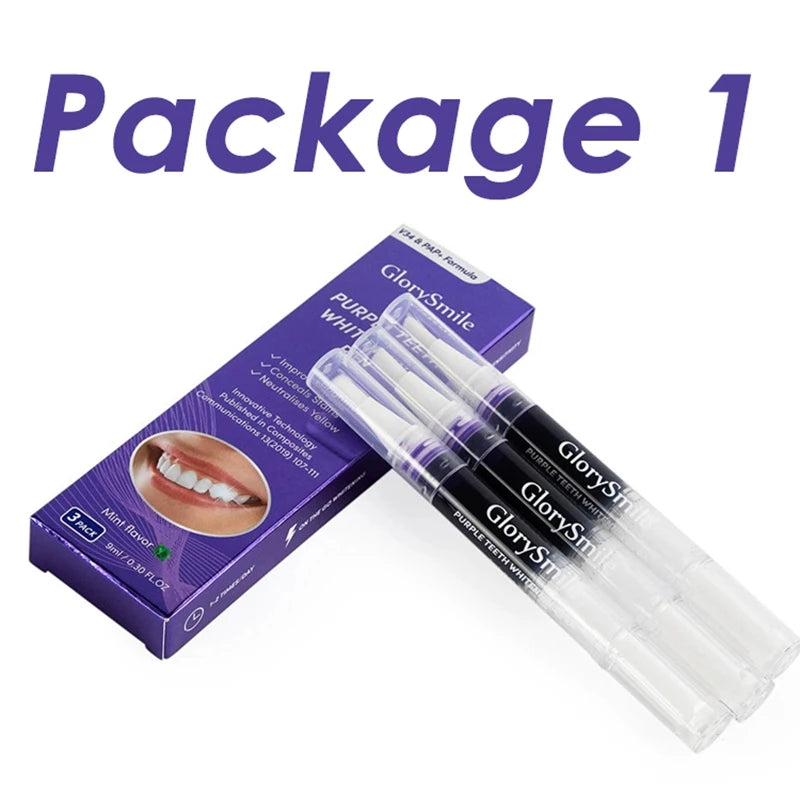 Magical Purple Teeth Whitening Pen, Fresh Breath, Stain Removal, Toothpaste, Oral Deep Cleaning, Teeth Cleaning Essence, Oral Care