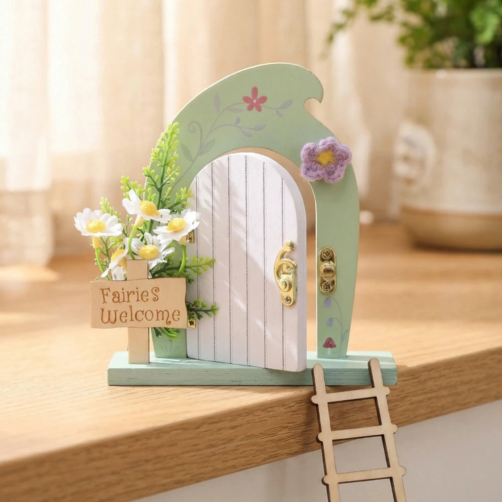 Porte Miniature Fée en Bois | Décoration Chambre Enfant & Jardin | Accessoire Conte de Fées