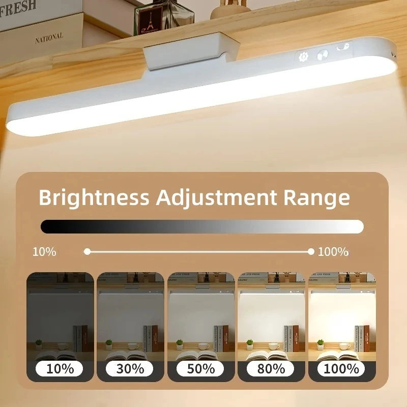 Lampe LED Magnétique Suspendue Rechargeable USB | 3 Couleurs Dimmable | Lecture, Placard & Armoire