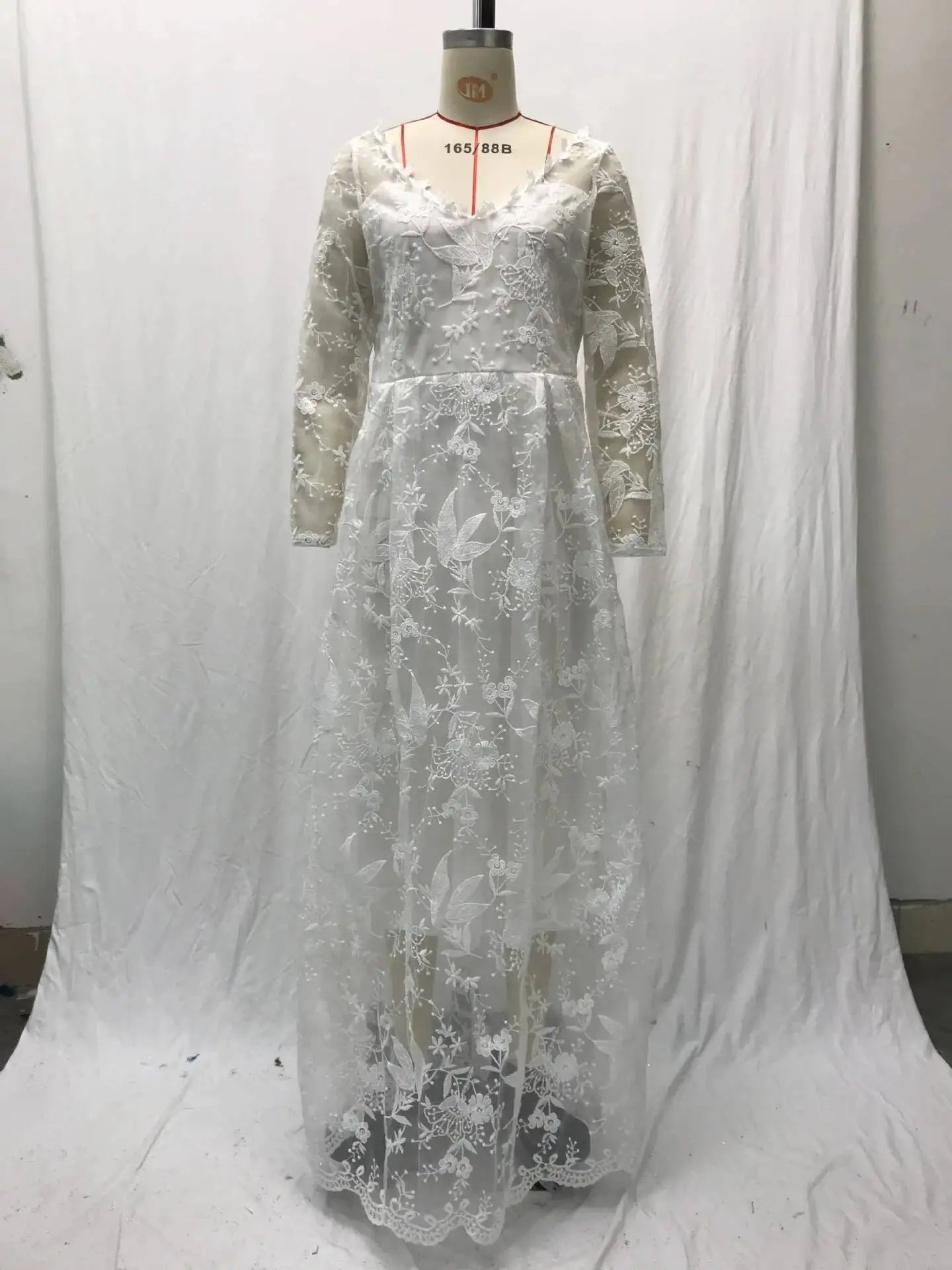 2026 New Women's Dress Lace Deep v Long Sleeve Dress Long Dress Long Dress Gown Vestidos De Festa