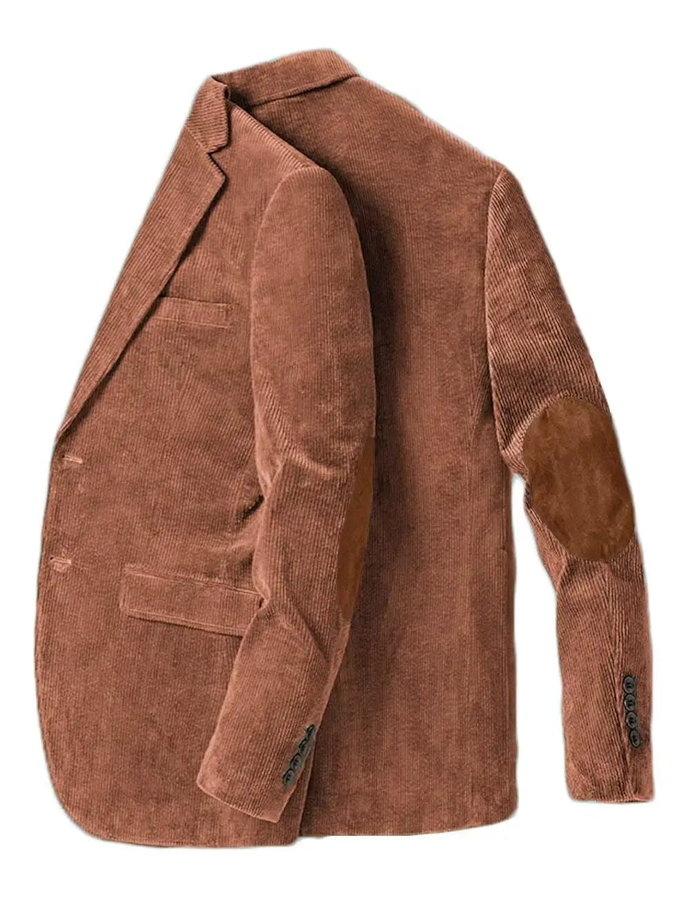 Men's Corduroy Blazer Business Casual Jacket with Elbow Patch Spring Fall Sport Coats Fashion Casual Single Breasted Men Jacket