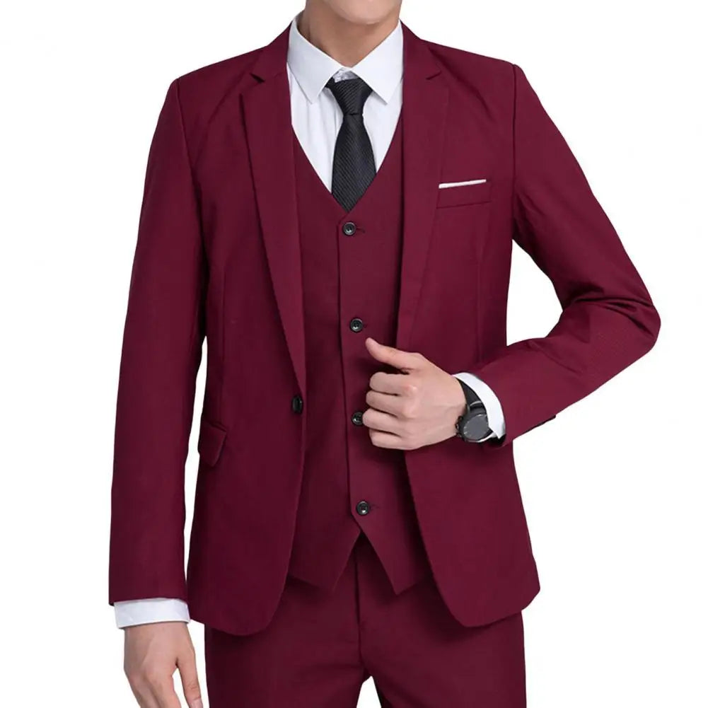 2026 Elegant Men's Formal Blazer British Style Professional Work Groom Wedding Dress Best Man Blazer Jacket Blazer for Shirt Tie