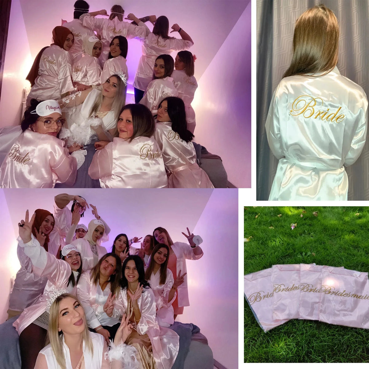 Bride with Team Bride Robe Bride To Be Bridal Shower Bachelorette Party Wedding Decoration Wedding Hen Party Bridesmaid Gift