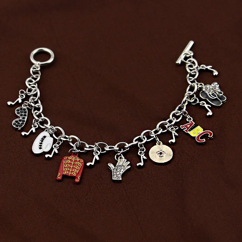 Bracelet Charme Michael Jackson | Infini Amour | Bijou Fan Musique | Cadeau Tendance