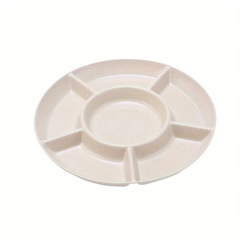 Food Storage Tray Candy Tray Nut Snack Fruit Tray Round Divider Tray Appetizer Serving Platter for Party Table Storage Tray