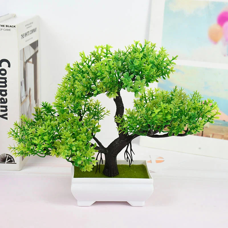 Bonsaï Artificiel Pot | Arbre Faux Fleurs | Décoration Bureau, Salon & Hôtel