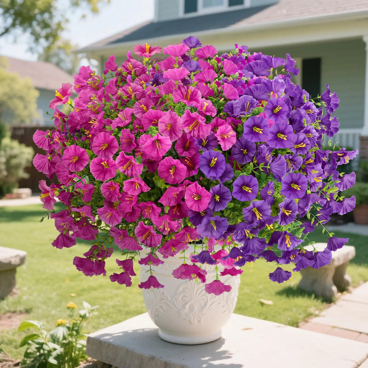 Fleurs Artificielles Soie Extérieur | Résistant UV | Décor Jardin Balcon Terrasse & Maison