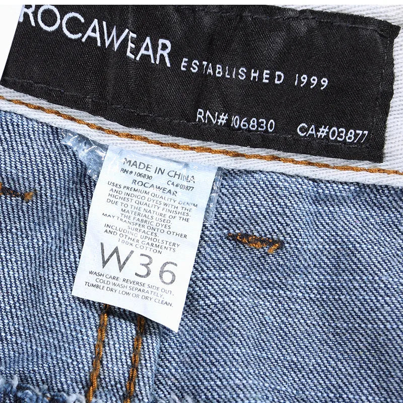 Jean droit en denim pour homme | Poches et taille mi-haute