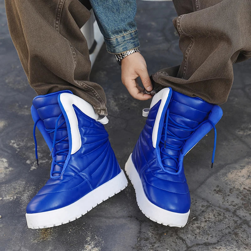 Chaussures Hiver Homme 2025 | Pantoufles Chaudes Imperméables | Peluche Antidérapant | Sneakers Neige