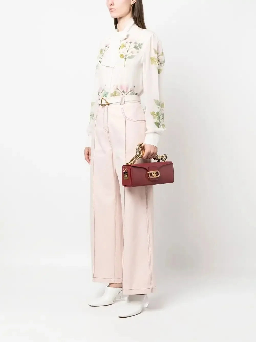 Sac à Main Femme Luxe | Poignée Métal Designer | Bandoulière | Forme Rectangle Élégante