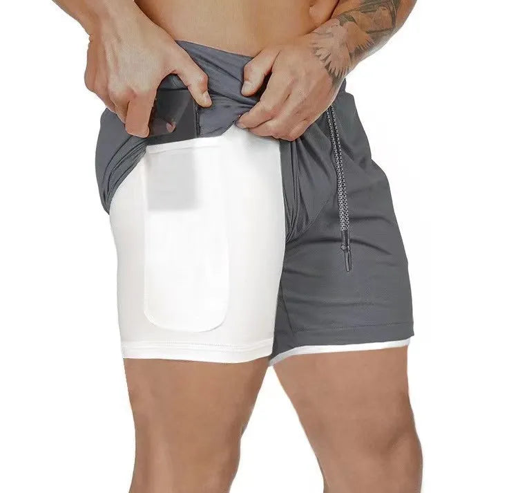 Short de sport uni pour homme | Polyester