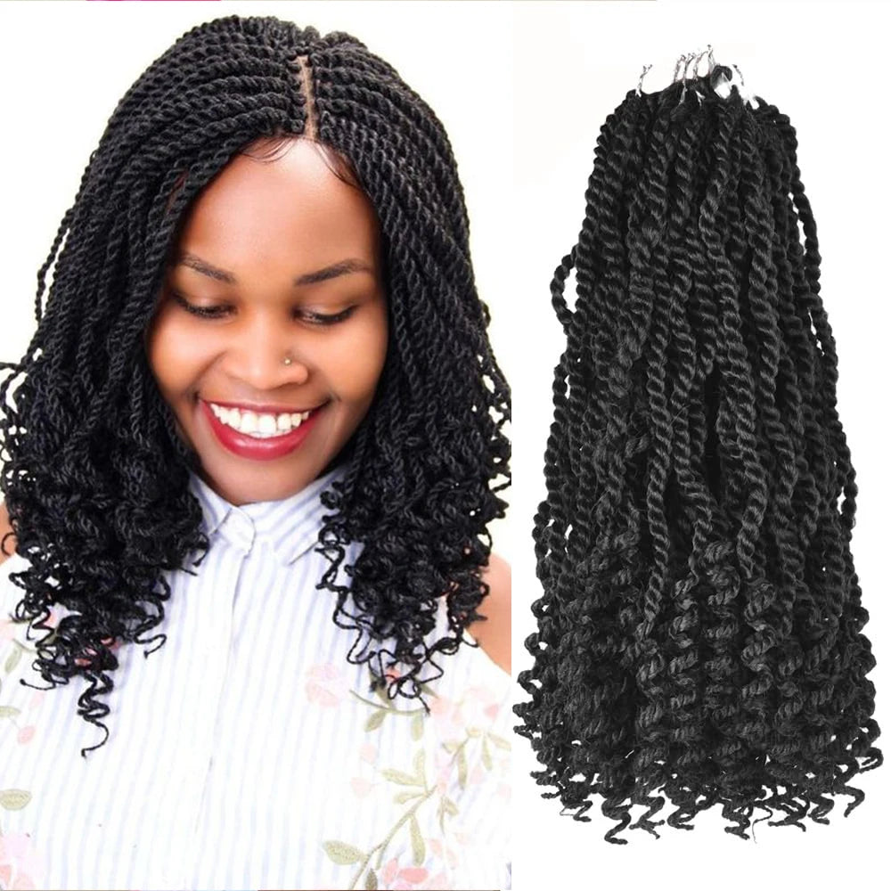 Tresses Crochet Senegalese Twist Ondulées | 12 Pouces | Synthétique | Extensions Femme