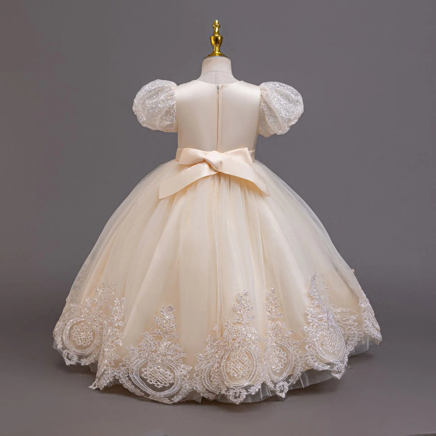 New Girl Evening Dresses Festive Clothing Children Elegant Wedding Dress for Party Girls' White Clothes