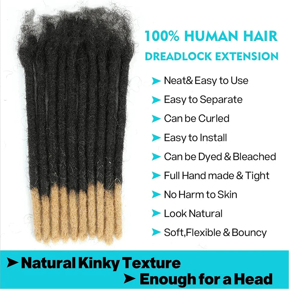 Human Hair Dreadlocks Loc Extensions Kinky Straight Wholesale Crochet Braids Remy Hair Extensions 10 20 40 60 Strands