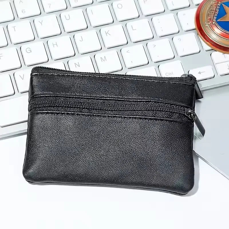 Porte-Monnaie Mini Femme & Homme | Fermeture Éclair | Cuir | Porte-Clés & Petite Monnaie (v2)