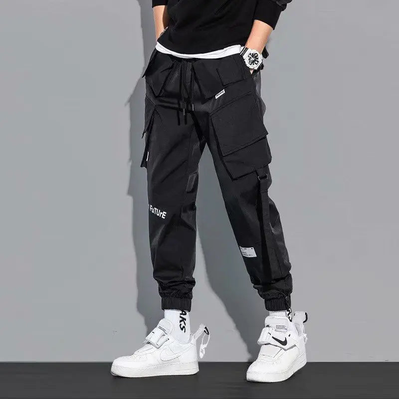 Men's Cargo Pants Fashion Hip Hop Multi-pocket Trousers Trendy Streetwear Solid Sweatpants Casual Trousers for Men