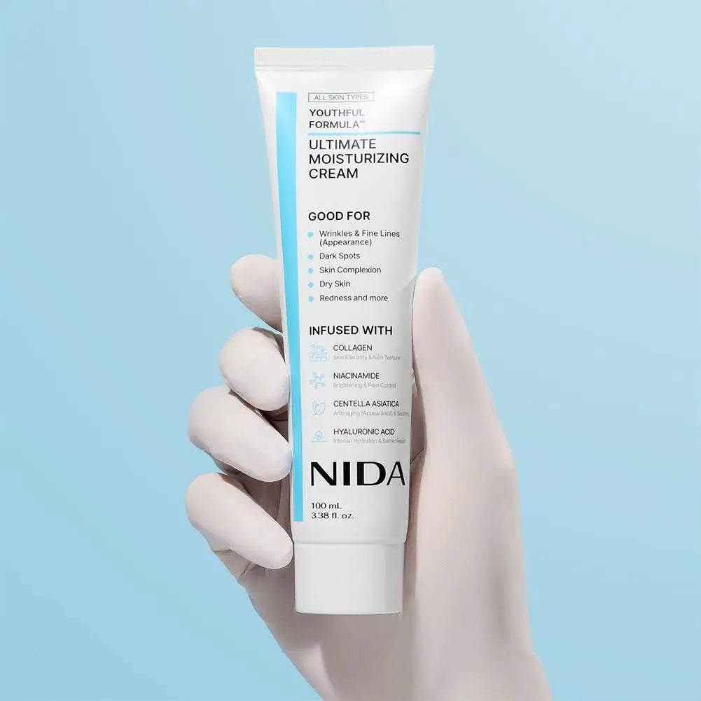 NIDA Moisturizing Cream Multi-Action Rejuvenating Face Cream Repairs Damage Ultimate Cream For All Skin Types Korean Skin Care