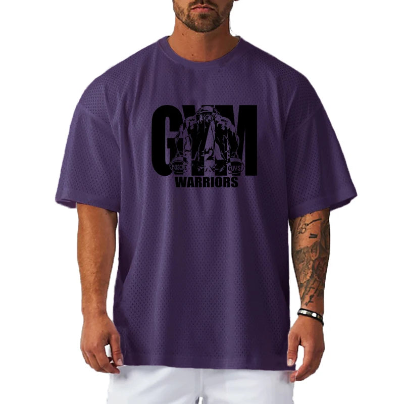 T-shirt de sport en polyester pour homme | Maille tricotée