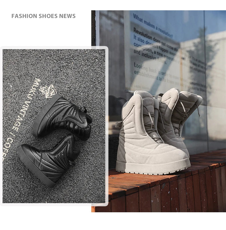 Chaussures Hiver Homme 2025 | Pantoufles Chaudes Imperméables | Peluche Antidérapant | Sneakers Neige