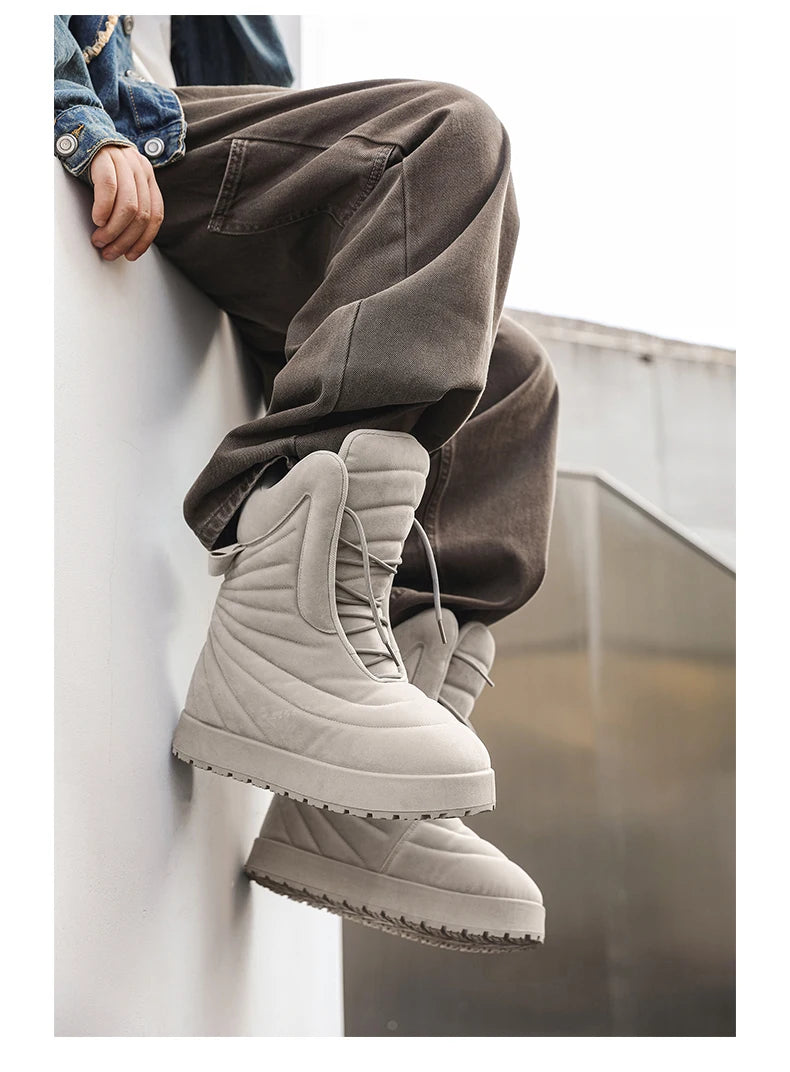 Chaussures Hiver Homme 2025 | Pantoufles Chaudes Imperméables | Peluche Antidérapant | Sneakers Neige