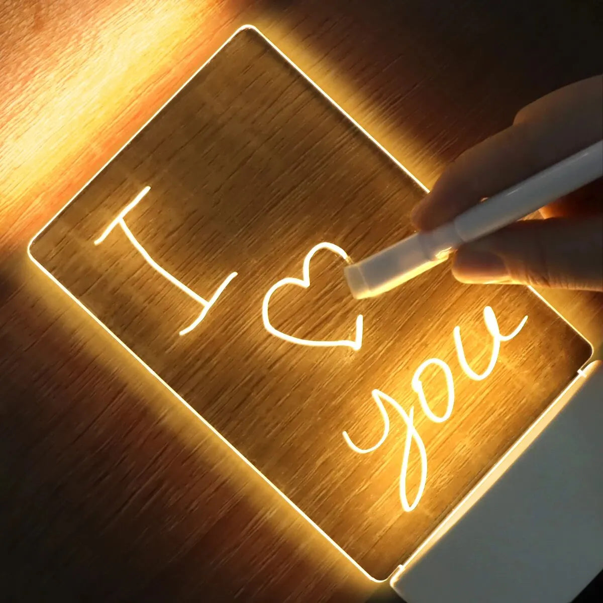 Lampe de Bureau Décorative USB | Tableau de Messages avec Stylo | Veilleuse de Chevet | Décoration Intérieure