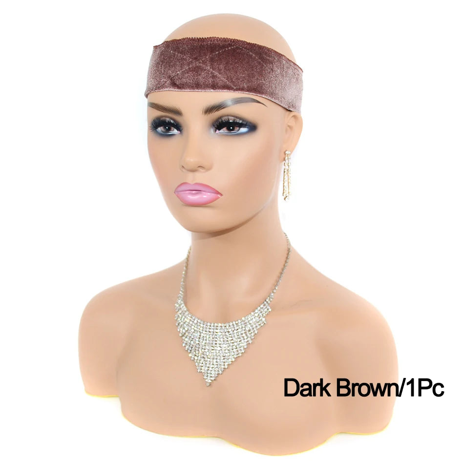 Bandeau Grip Velours Perruque | Ajustable Antidérapant | Maintien Lace Front Femme
