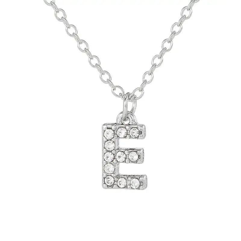 Fashionable Shiny A-Z Letter Pendant Charm Necklace 26 Initial Alphabet Name Clavicle Chain Party Jewelry Gift