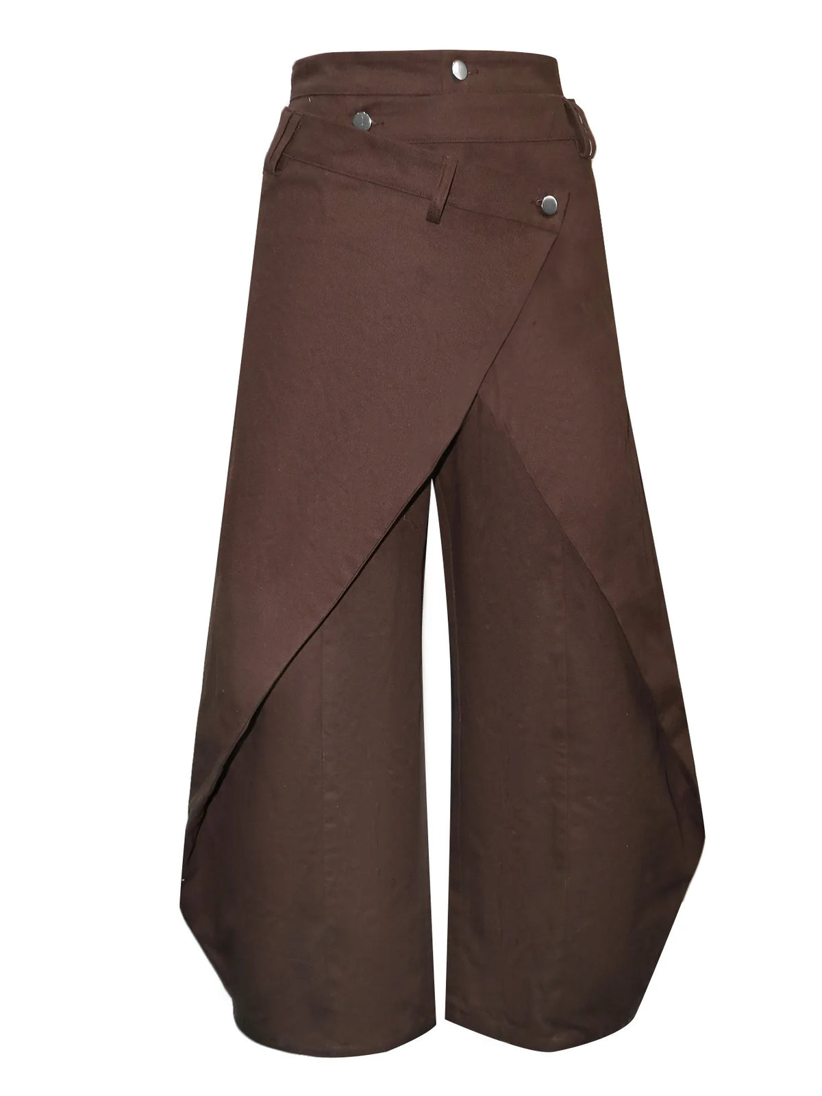 Vintage Washed Denim Wide Leg Pants Women Asymmetrical Wrap Overlap High Waist Y2K Streetwear Casual Fashion Baggy Jeans