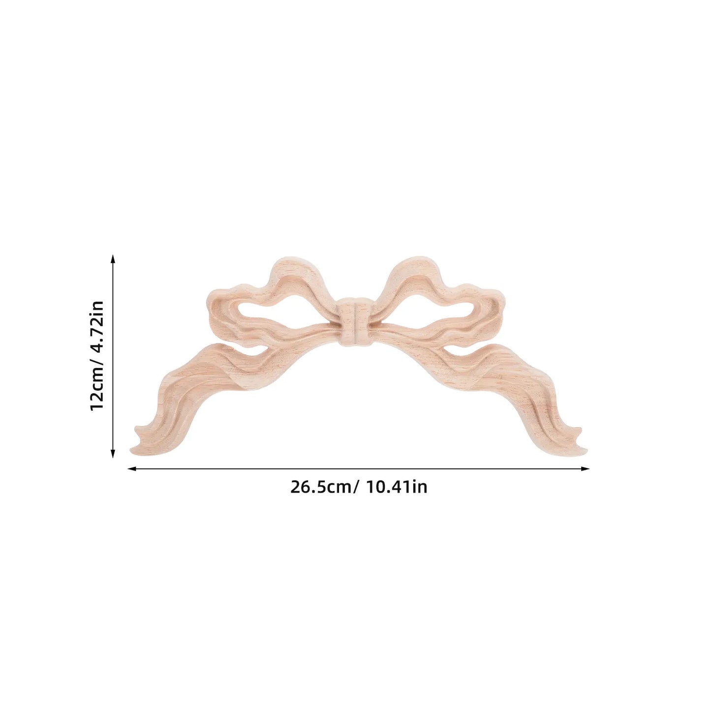 European Wood Carved Applique Corner Onlay Bow Knot Wall Decor For Home Bedroom Living Room Diy Wooden Wall Art