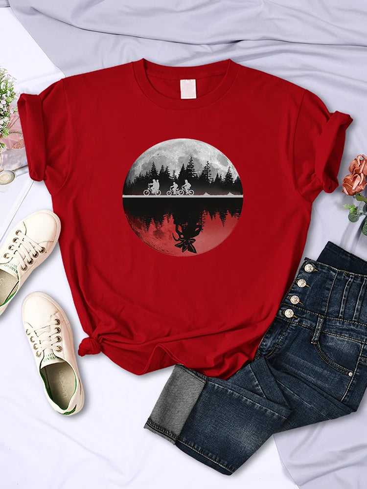 T-Shirt Femme Été | Imprimé Vélo Hip Hop | Manches Courtes Respirant | Style Streetwear Casual