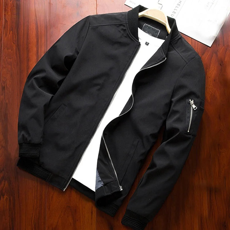 Blouson zippé ajusté pour homme | Style bomber