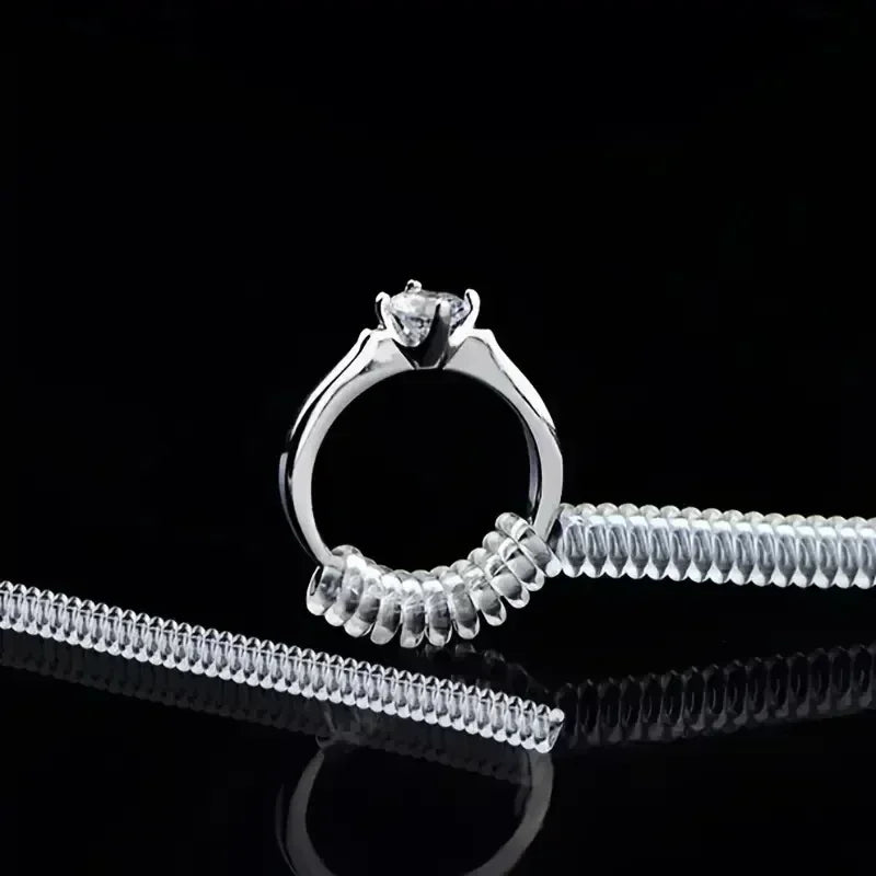 Adjust Invisible Ring Size Reducer Tools Spiral Spring Based Rings Adjust Transparent Tightener Resizing Tools Jewelry Guard