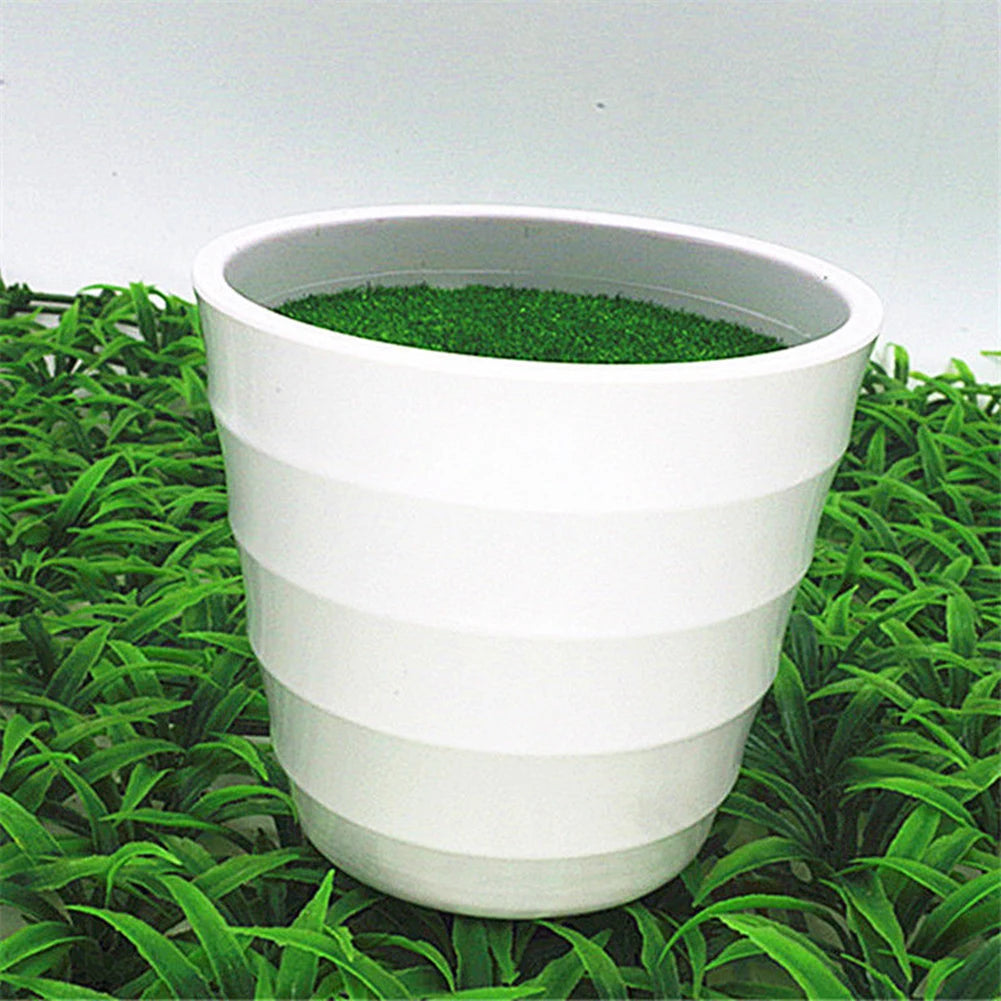 Artificial Pot Plants Nursery Pot Artificial Lawn Vase White Plastic Thick Plant Flower Pot Home Garden Decoration