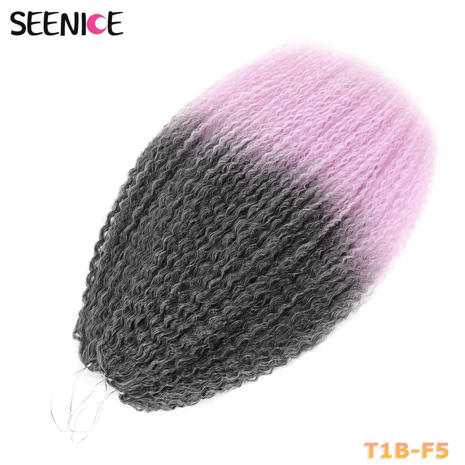 Extensions Crochet Kinky Curly Twist | Ombre Blonde | Water Wave | Synthétique | 20 Pouces | Femme