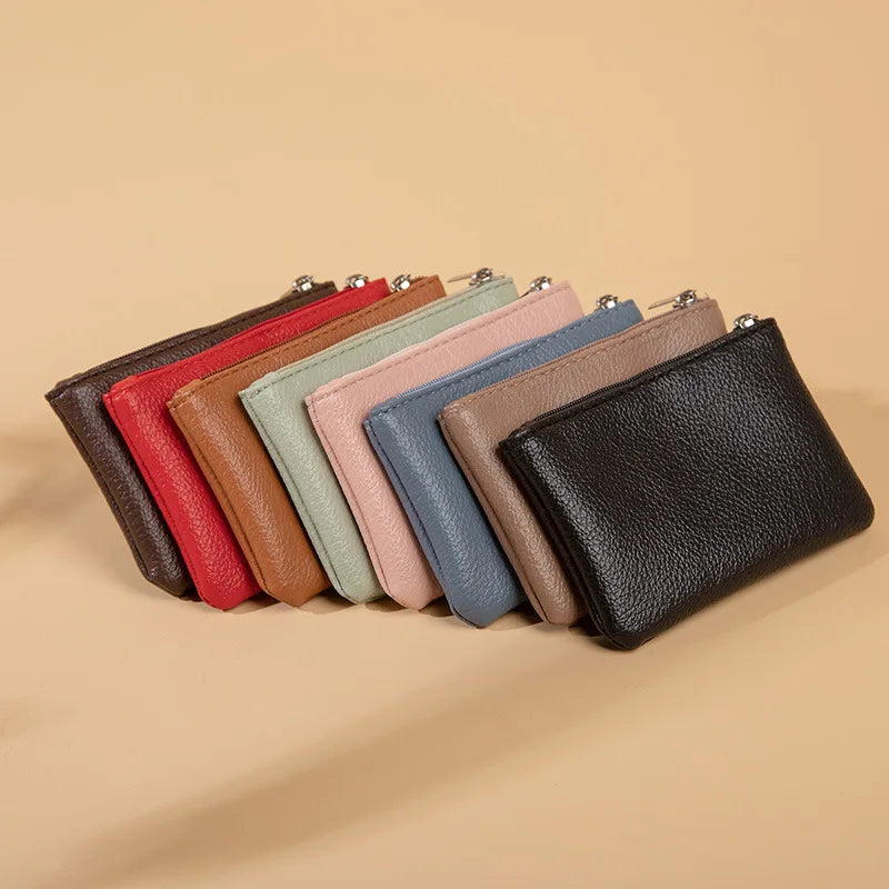 Petit Portefeuille Femme | Fermeture Éclair | Porte-Cartes & Clés | Cuir PU Haute Qualité | Court